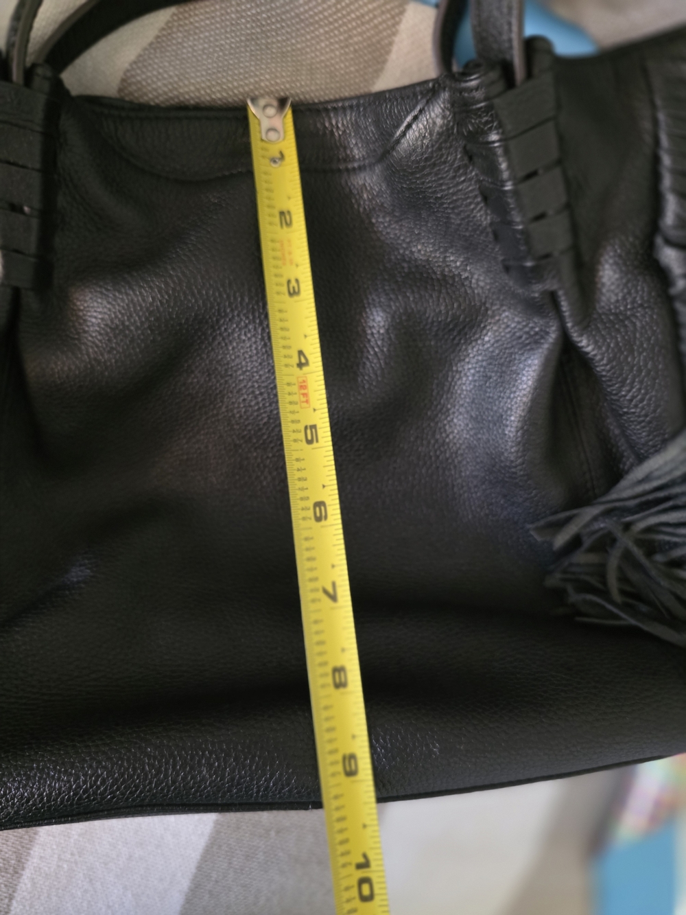 Aimee Kestenberg Black Leather Fringe Shoulder Bag - Picture 14 of 16